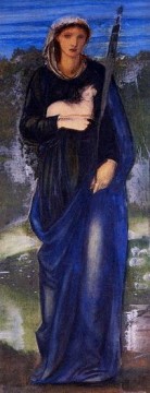 Santa Inés prerrafaelita Sir Edward Burne Jones Pinturas al óleo